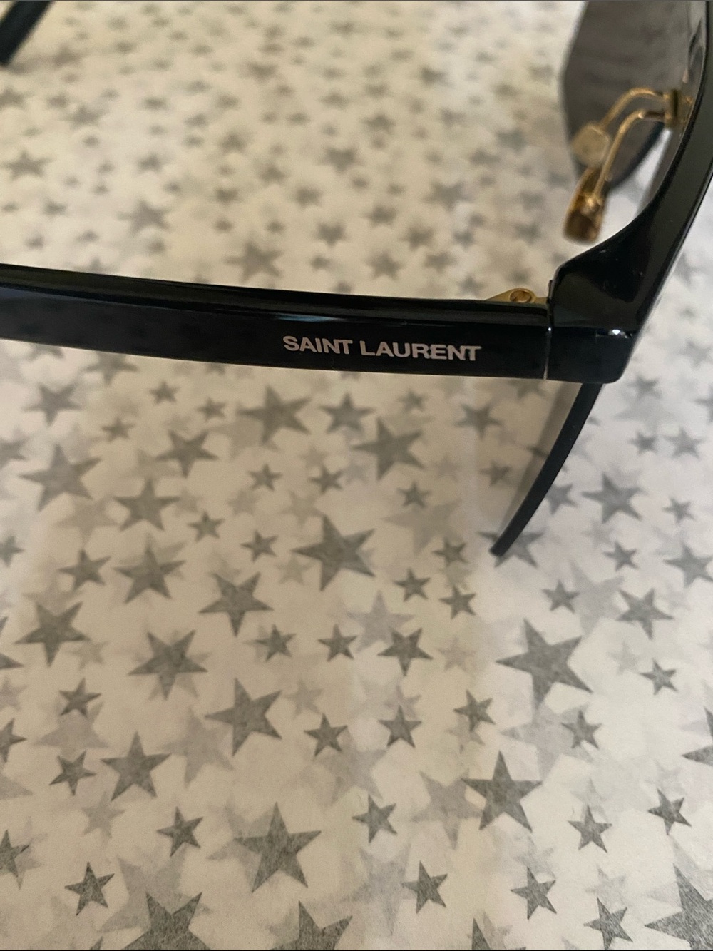 $560 Saint Laurent SL 537 Palace sunglasses black with gold - Picture 6 of 7